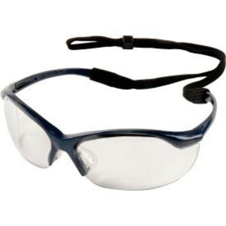 HONEYWELL NORTH Vapor Safety Glasses - Clear Anti-Fog, Metallic Blue 11150905